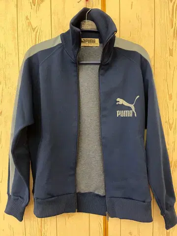 PUMA 네이비 집업 자켓 쇼와 레트로
