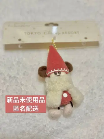 도쿄 디즈니 리조트 크리스마스 리루린린 봉제 인형 참 레드 빨간색