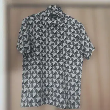 GAULTIER OBJET 기하학 패턴 반팔 셔츠 48