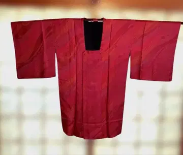 도우기 코트 리버서블 순수 실크