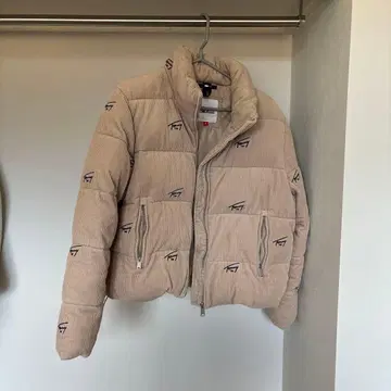 TOMMY JEANS 베이지 다운 자켓 M 사이즈