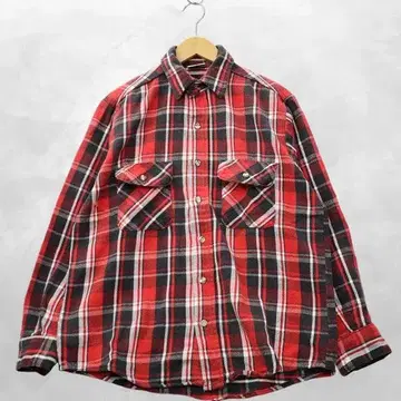 파이브 브라더 빈티지 체크 플랩 포켓 플란넬 셔츠 M
