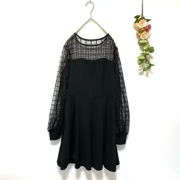 컨디션 최상 [ SHEIN ] 쉬인 플레어 원피스 체크 시어 ( S )