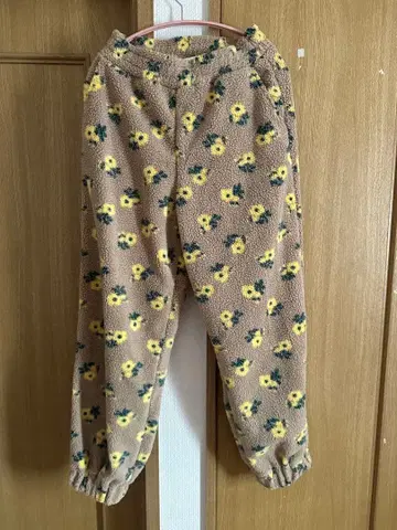 시마무라 ayano 꽃무늬 보아 팬츠 M 브라운