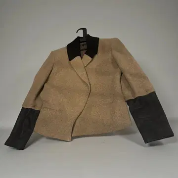 theory 숏 자켓 S 베이지 블랙