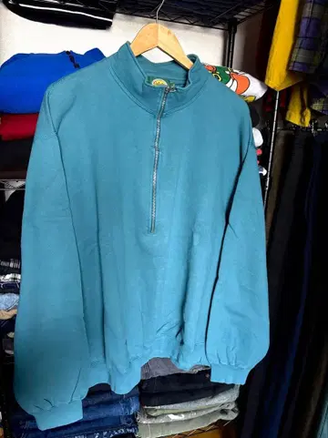 80s Cabela's sweat SALMI half zip 하프