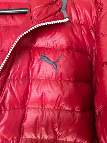 PUMA 라이트 다운 후드 자켓 와인 레드 O 사이즈 새상품급