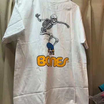 BONES 스켈레톤 T셔츠 화이트 Powell 파우엘 M