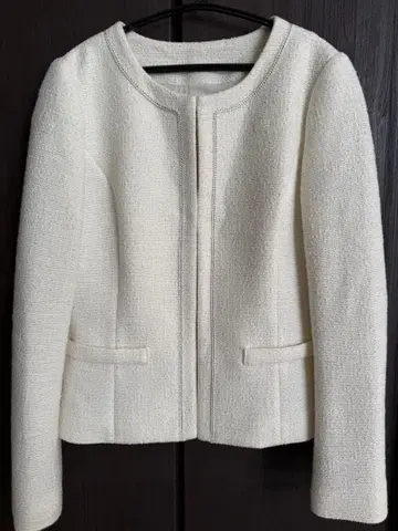 INDIVI 아이보리 노카라 자켓 36