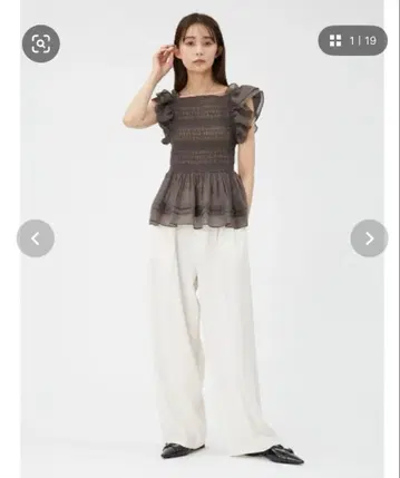 프레이 아이디 2턱 배럴 팬츠 아이보리 슬랙스