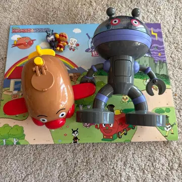 새상품급 호빵맨 비행기와 다다단단 세트