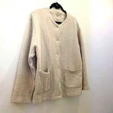 무인양품 코튼 혼방 퀼트 가디건 라이트 베이지