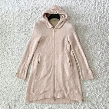 프랑슈리페 집업 롱 후드티 후드 리본 달린 버섯 라메