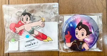 PASONA x ATOM 콜라보 아크릴 키링 캔뱃지 세트