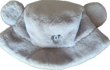 디즈니 미키 복슬복슬 버킷햇 귀 달린 베이지 버킷햇