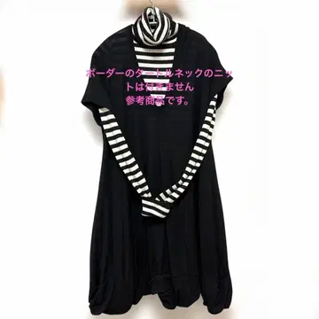 zucca 블랙 V넥 튜닉 반팔 벌룬