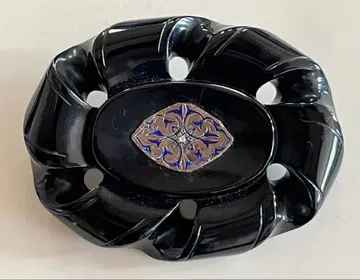 제트 앤티크 브로치 벼룩시장 칠흑의 보석 모닝 주얼리