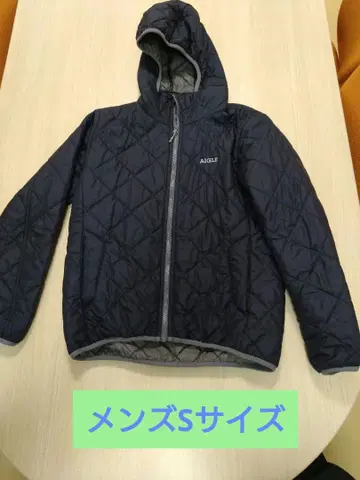 AIGLE 에이글 퀼팅 자켓 후드 부착 네이비 남성용 S