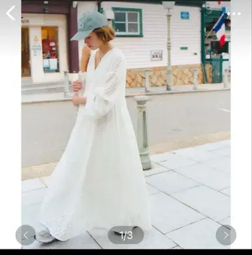 개더 볼륨 코튼 레이스 원피스 TM 사이즈