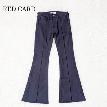 RED CARD x Ray BEAMS 벨보텀 솔로텍스 팬츠 네이비 24