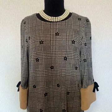 갤러리 비스콘티 퍼 소매 스트레치 원피스 9호