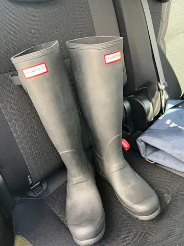 HUNTER 블랙 장화 38 UK5