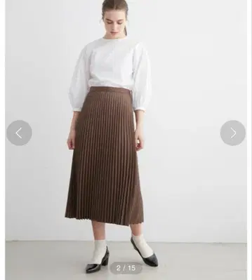 트래디셔널 웨더웨어 롱 플리츠 스커트