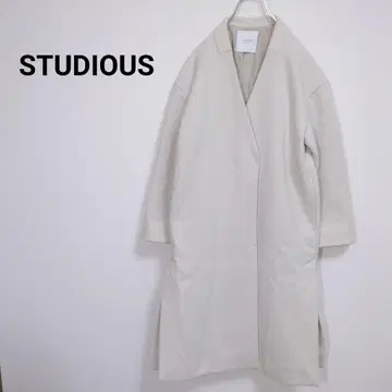 스튜디오스 [ S ] 롱 코트 아우터 무지 버튼 여성용 일본제