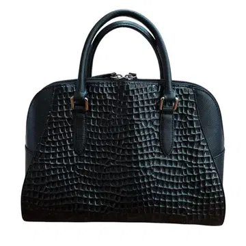 S229: 코코 피오레 2way 블랙 크로커다일풍 핸드백
