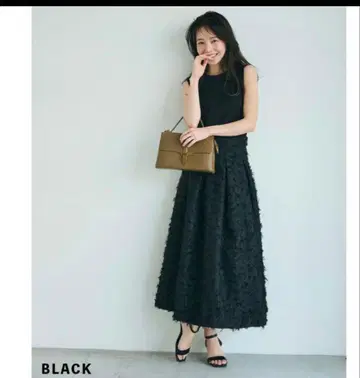 BASEMENT online 프린지 플레어 스커트