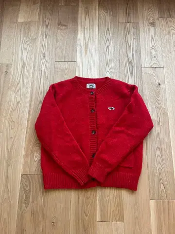 레드 니트 가디건