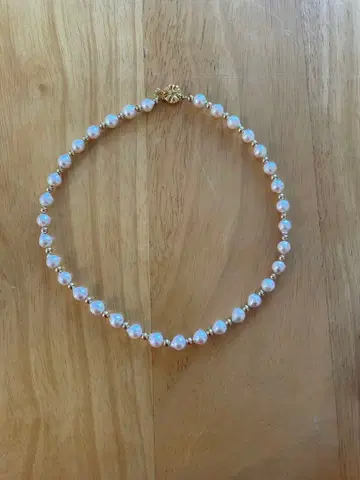 펄 목걸이 골드 클로징 포함