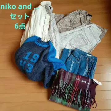 niko and - 묶음 판매 티라 니트 스커트 데님 팬츠