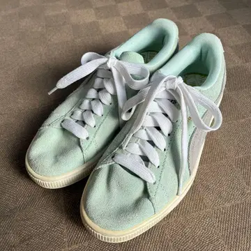 PUMA 스웨이드 민트 그린 스니커즈