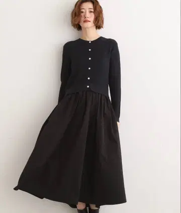 원피스 롱 기장 도킹 원피스