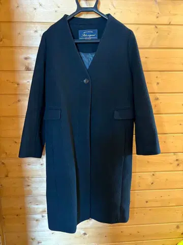 SLOBE IENA 노카라 롱 코트 블랙