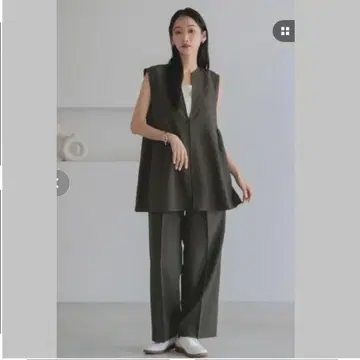 LOWRYS FARM 홉색 베스트 홉색 와이드 팬츠