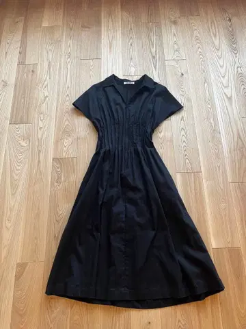 snidel 블랙 셔츠 원피스 반팔