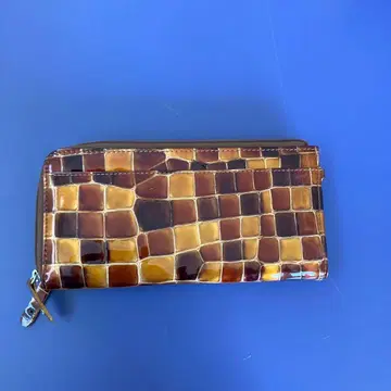 크로커다일풍 장지갑 브라운 계열