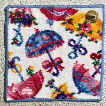 FEILER 페이러 타월 손수건 모자 꽁지 파라솔 우산 패턴 약 25cm