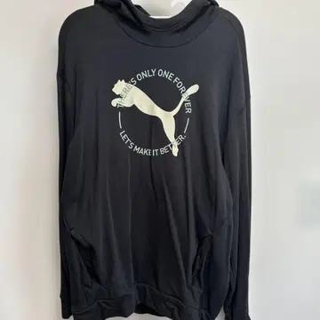 PUMA 블랙 후드티 L 사이즈