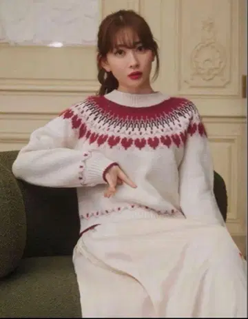 herlipto Heart Fair Isle Knit Pullover