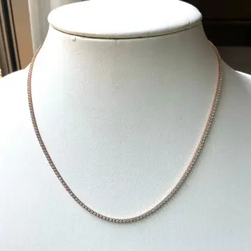 실버 925 & 큐빅 지르코니아 목걸이 골드 각인 있음 B