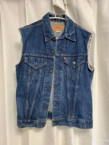 리바이스 인디고 데님 베스트 구제 의류