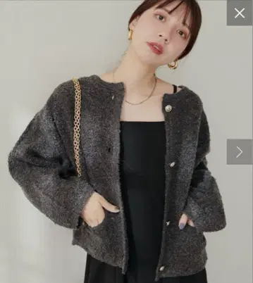 natural couture 모코모코 보아 니트 자켓