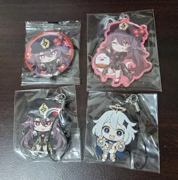 원신 호두 아크릴 키링 캔뱃지 러버 스트랩