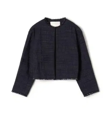 [ 택 포함 ] 투모로우랜드 보르지 트위드 노카라 자켓 네이비