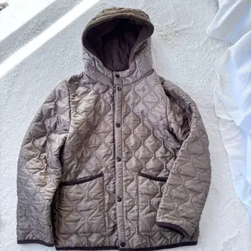 새상품급 아멘 베이지 퀼팅 자켓 후드 부착 size 1