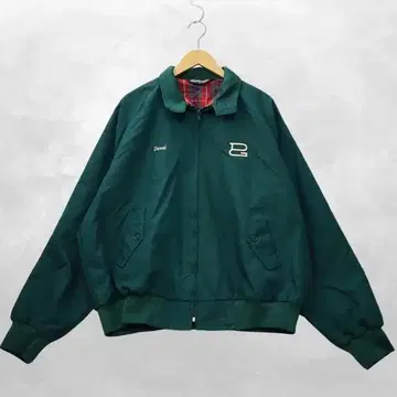 스포츠 마스터 안감 체크 로고 자수 스윙탑 블루종 자켓