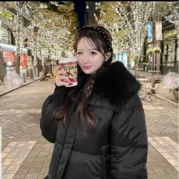 2색 세트 Cherimi 셰리미 파이버 다운 숏코트 화이트 블랙